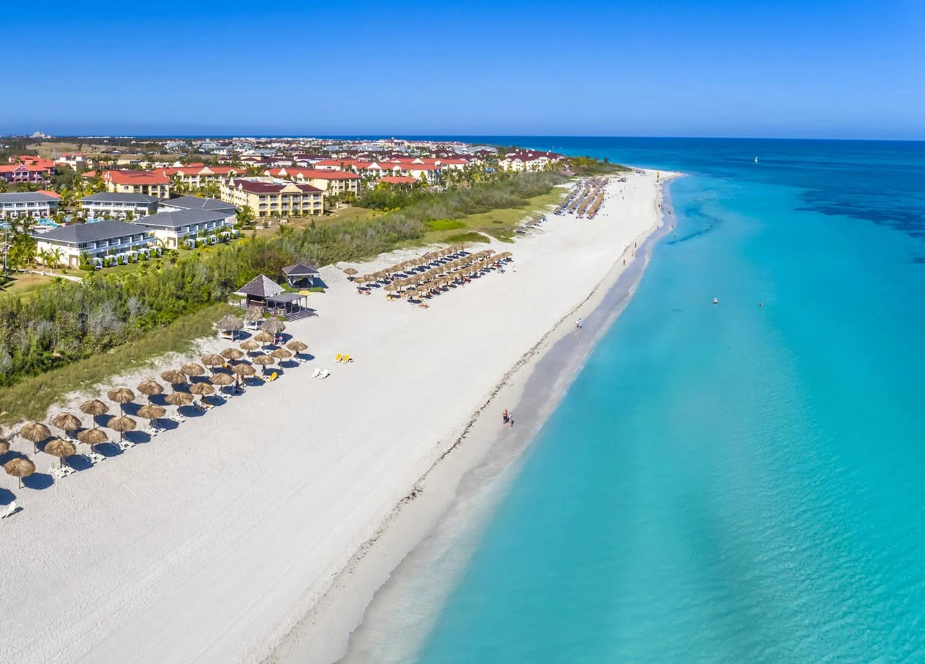 Pristine white sand beach in Varadero Cuba